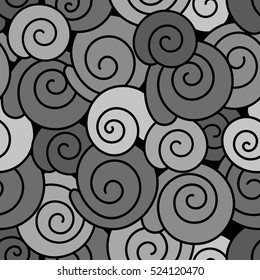 Seamless pattern with seashells. Abstract vector illustration with shells.