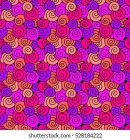 Seamless pattern with seashells. Abstract vector illustration with shells. Colorful ornament.