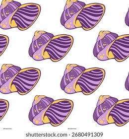 Padrão sem emenda com conchas. Fundo marinho.