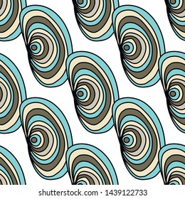 Seamless pattern with seashells. Vector