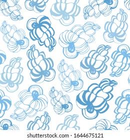 Seamless pattern with seashells. Vector background.