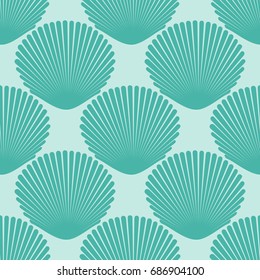 Seamless pattern with seashells for wrapping paper, wallpaper, web page background and more. Vector illustration. EPS10.