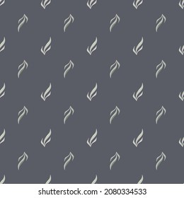 Seamless pattern seaweed on dark gray background. Marine flora templates for fabric. Design vector illustration. For seasonal textile prints, banners, backdrops and wallpapers.