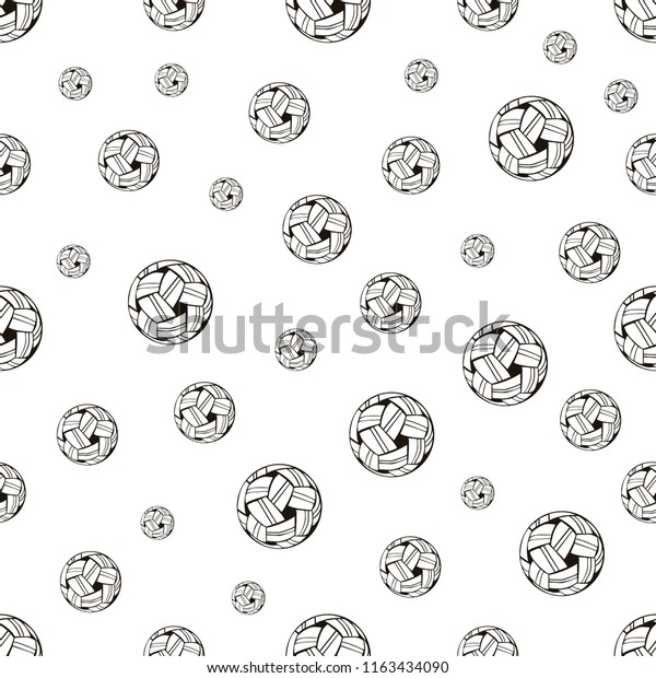 Seamless Pattern Sepak Takraw Stock Vector (Royalty Free) 1163434090 ...