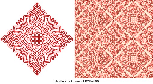 Seamless pattern and a separate element
