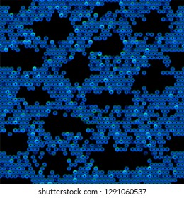 Seamless pattern with  sequins. 