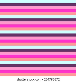 Seamless pattern of the series in five bands of different colors from dark purple and pink and orange to pale blue