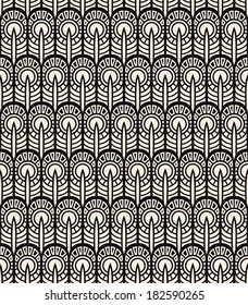 seamless pattern (series with ornamental feathers) 