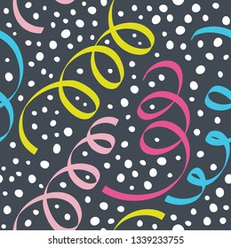 Seamless pattern with serpentines on a dark background.