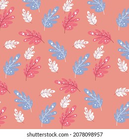 seamless pattern set autumn flower leaves bloom, flowers, the sun shines vector flat design