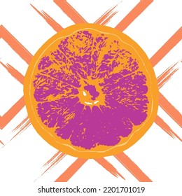 Seamless pattern with set of citrus slices.