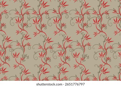 A seamless pattern set featuring mirrored watercolor floral and minimalist single-bloom designs, perfect for fabric, packaging, wallpaper, and modern branding
