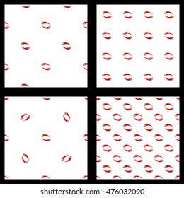 Seamless pattern set of football or soccer ball