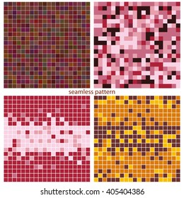 seamless pattern - a set of mosaics of multicolored squares. vector illustration
