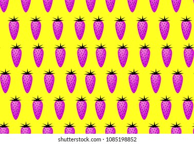 Seamless pattern. A set of strawberries for design of a cover, card, wrapping, poster, banner, notebook, album. Vector Illustration.