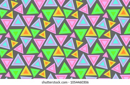 Seamless pattern. A set of triangles for design of a cover, a poster, a banner, a notebook, an album. Vector Illustration.