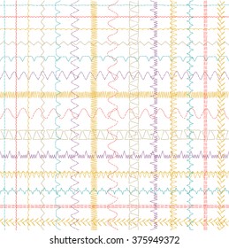 Seamless Pattern - Sewing Machine Stitches