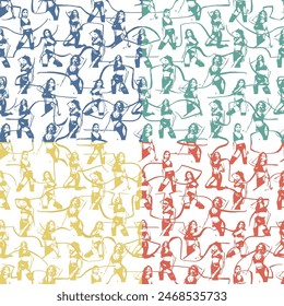 Seamless pattern of sexy lingerie model. It is presented through the positioning of grid pattern. This format is suitable for printing on fabric, textiles, ceramic tiles and paper products.