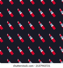 Nahtlose Muster mit Sexy Red Lipstick Vektor Flat Graphic können für Hintergrund und Bekleidung Design verwendet werden