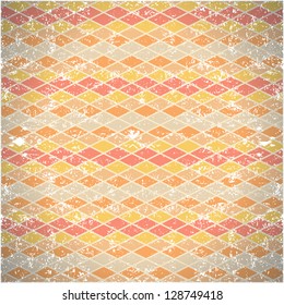 seamless pattern of shabby vintage rhombs