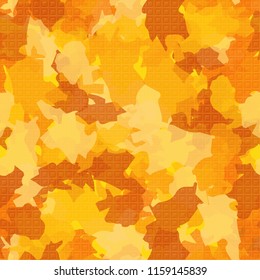 A seamless pattern from the shades of the autumn landscape.
There is a pseudo-relief consisting of small square frames.
