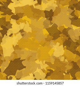 A seamless pattern from the shades of the autumn landscape.
There is a pseudo-relief consisting of small square frames.