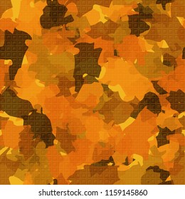 A seamless pattern from the shades of the autumn landscape.
There is a pseudo-relief consisting of small square frames.