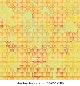 A seamless pattern from the shades of the autumn landscape.
On the surface of the picture, rows are composed of diagonally shaded squares.
