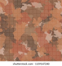 A seamless pattern from the shades of the autumn landscape.
On the surface of the picture, rows are composed of diagonally shaded squares.