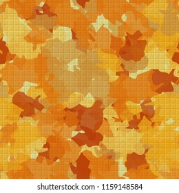 A seamless pattern from the shades of the autumn landscape.
On the surface of the picture there is a pseudo-relief texture consisting of squares.