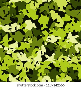 Seamless pattern of shades of green foliage.
