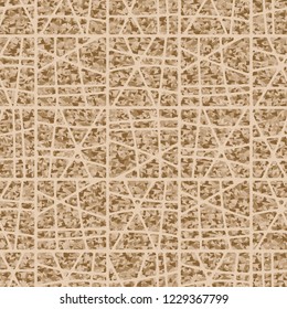 A seamless pattern with shades of old paper on which an abstract grid is painted.
