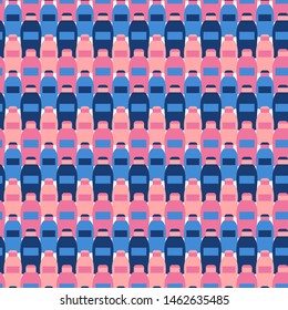 Seamless pattern with shampoo. Decorative background for womens beuty salon or hair salon. Vector illustration