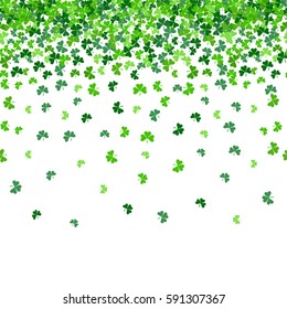 Irish Shamrock Falling Leaves Isolated On Stock Vector (Royalty Free ...