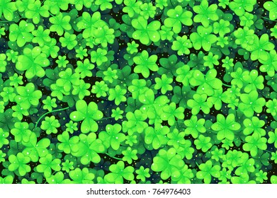 Seamless pattern shamrock. Vector illustration background for the day of St. Patrick
