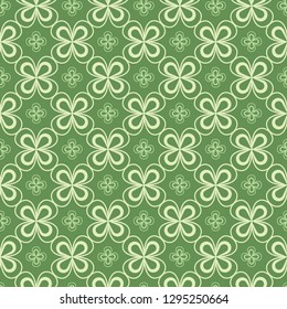seamless pattern. Shamrock wallpaper. St. Patrick s Day background.