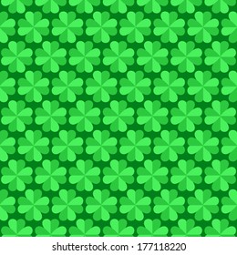 Seamless pattern with shamrocks for St. Patrick's day