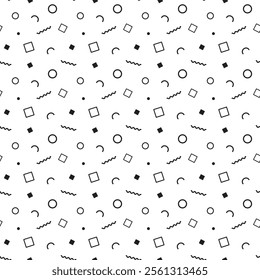 Seamless pattern with shape and lines
