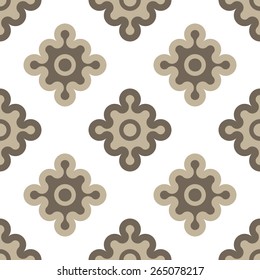 Seamless pattern of shaped diamonds on a white background.