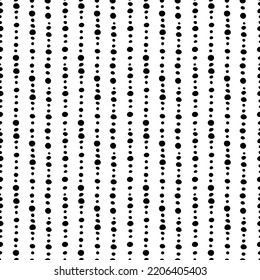 Seamless pattern, shapeless circles, vertical structure, hand drawing