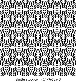 Seamless pattern. Shapes background. Digital paper, textile print, web design, abstract. Rhombuses, figures ornament. Diamonds, shapes wallpaper. Ethnic motif. Geometric backdrop. Vector artwork