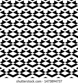 Seamless pattern. Shapes background. Geometrical backdrop. Rhombuses, chevrons, figures ornament. Geometric wallpaper. Polygons motif. Digital paper, textile print, web design, abstract. Vector