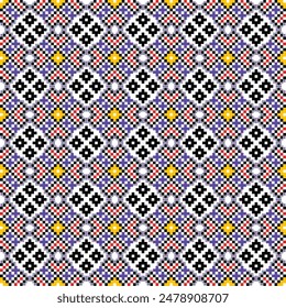 seamless pattern with shapes cloth color background