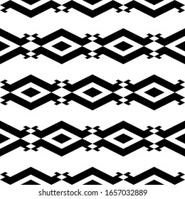 Seamless pattern. Shapes, diamonds ornament. Ethnic motif. Folk background. Figures, rhombuses backdrop. Geometric wallpaper. Digital paper, textile print, web design, abstract illustration. Vector.