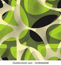 Seamless pattern with shapes. Futurism background in style. Vector illustration