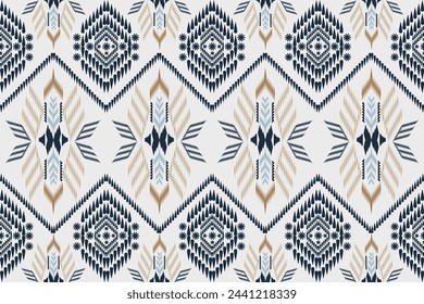 seamless pattern with shapes Geometric ethnic oriental ikat pattern traditional Design for background,carpet,wallpaper,clothing,wrapping,Batik,fabric,Vector illustration.embroidery style.