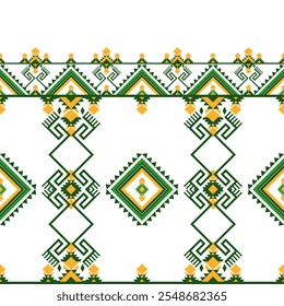 Padrão contínuo com formas. Design de padrão de tecido geométrico para criar padrões étnicos. Pano tribal ameríndio, azulejo, tapete, design de ilustração vetorial em fundo branco.