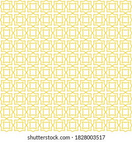 Seamless pattern of shapes. Geometric orange background.