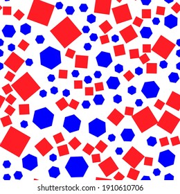 Seamless pattern with shapes on white background. Vector illustrator