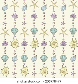 Seamless pattern with shell